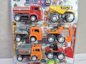 Set 8 vehiculos chicos construccion y bomberos 7709 (4)